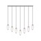Z-Lite Arden Linear Chandelier, 7-Light, 4.75 In.W x 54 In.L x 12 In.H, Brushed Nickel/Clear 651P-7L-BN - alternate 8